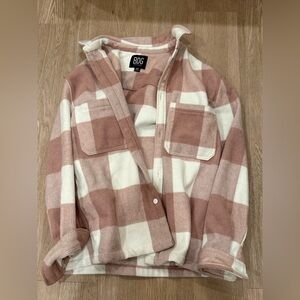 BDG Tan and Cream Plaid Jacket